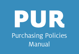 Purchasing Policies Manual